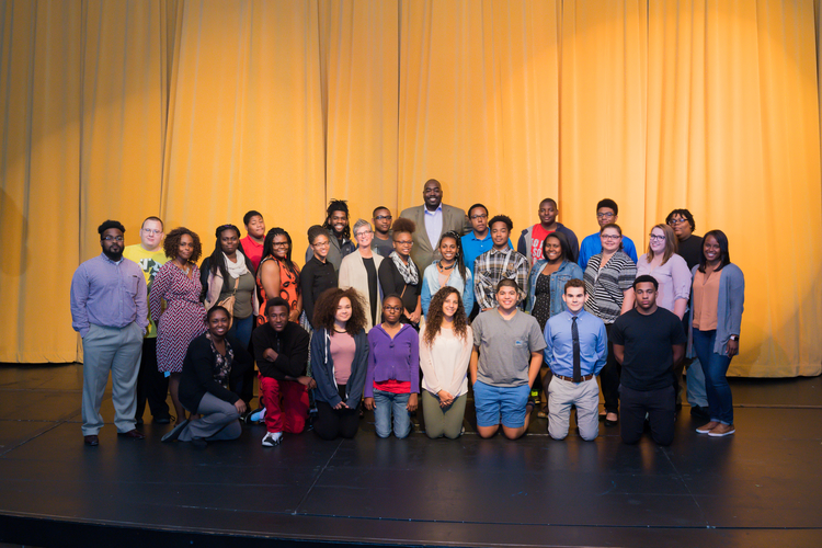 Participants in last year's employment program attend a recognition ceremony.