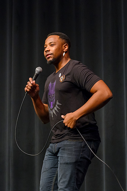 Jermaine Dickerson of Hero Nation at Ypsilanti High Shool