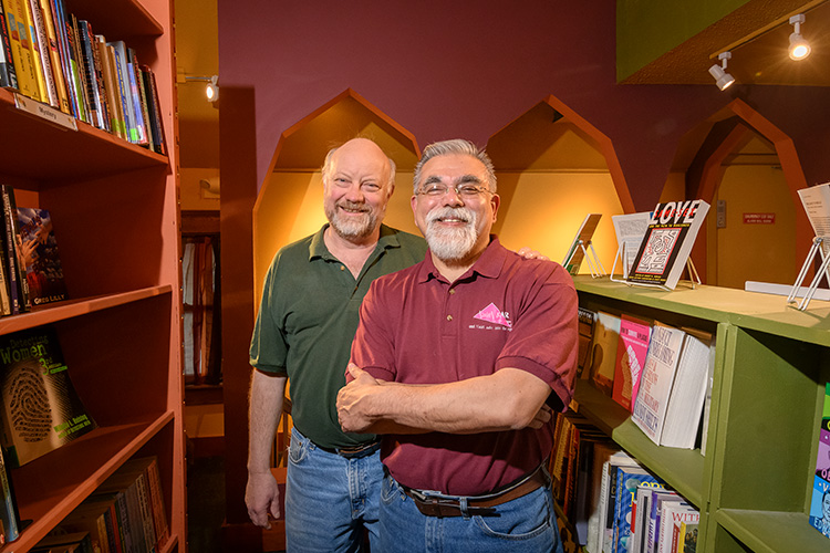 L to R Keith Orr and Martin Contreras at Common Language Bookstore