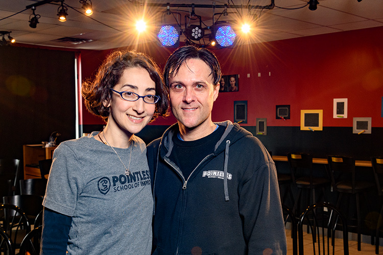 Tori and Jason Tomalia at Pointless Brewery & Theatre