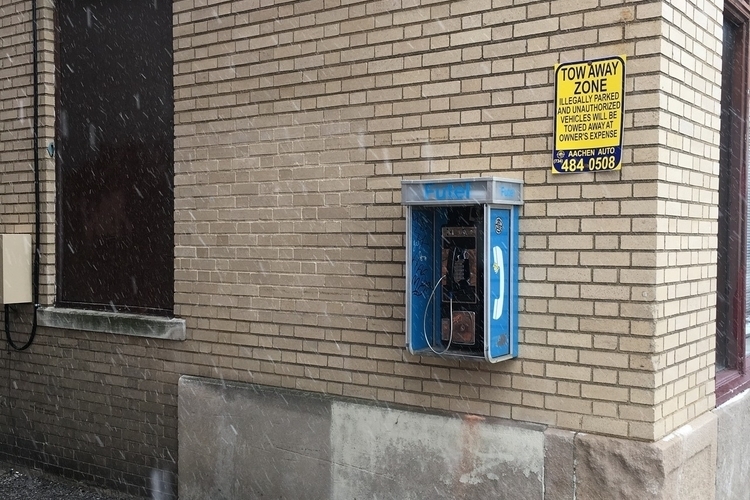 Futel's public phone in Ypsi.