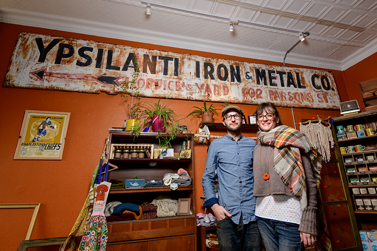 Sherri and Zachary Schultz at Brick and Mortar Modern General Store