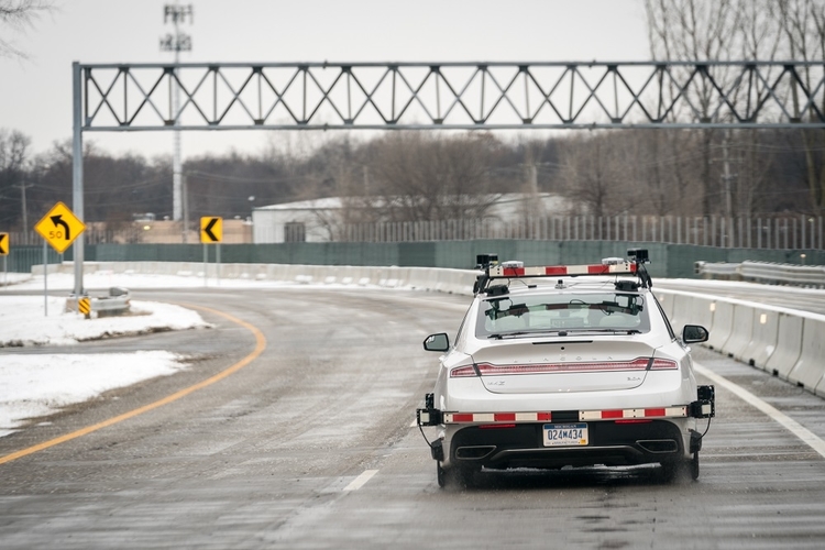 A Visteon car on an ACM test track.