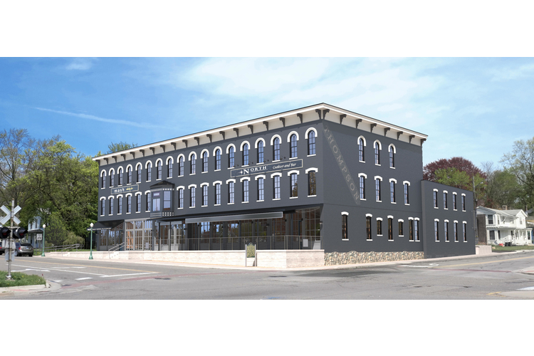 Rendering of the completed Thompson Block project.