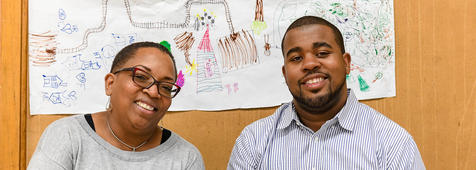 Caroline Sanders and Marquan Jackson at the future home of The Collaborative