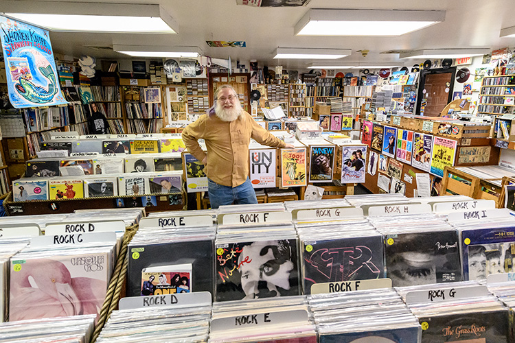 Jeff Taras at PJ's Used Records