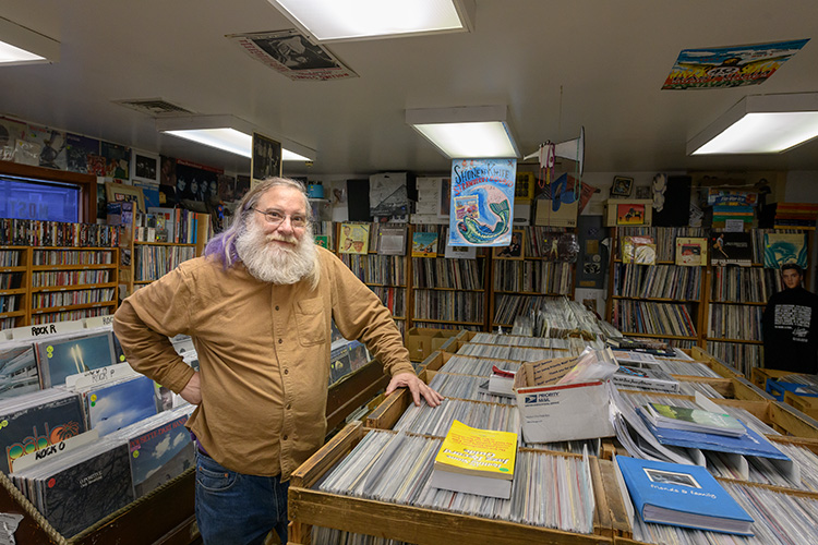 Jeff Taras at PJ's Used Records