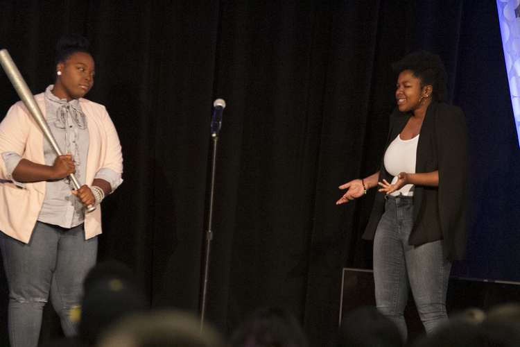 Tiffany Avery and Kiara Patterson pitch their business at Pitch@WCC.