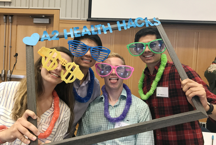 Participants at the 2017 A2 Health Hacks event.