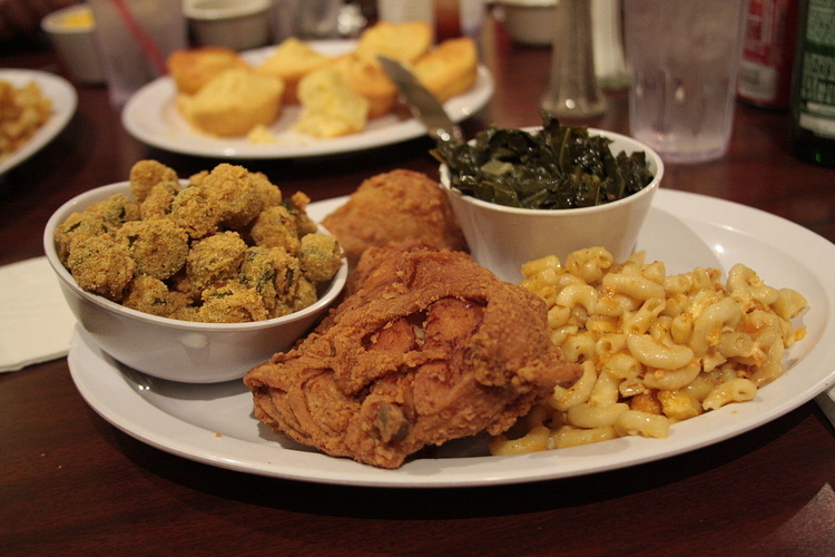 A plate of food at Cuppy's Best Soulful Cafe.