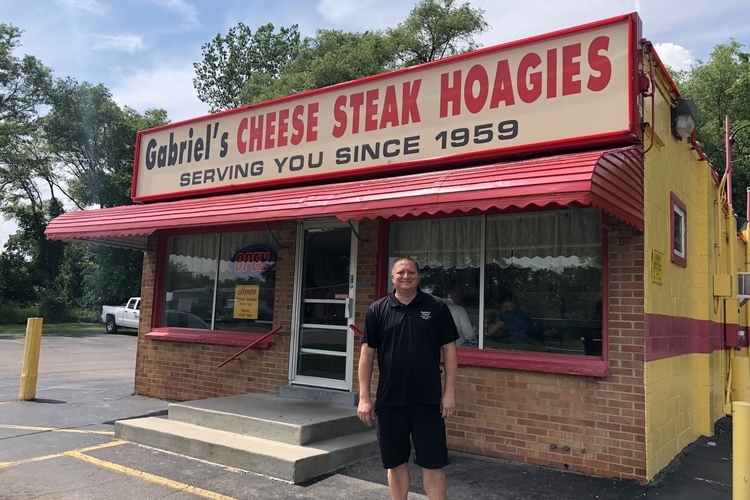 Donald Ballard outside Gabriel's Cheesesteak Hoagies.