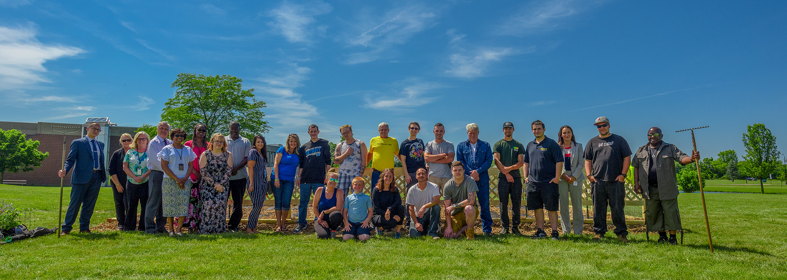 14B District Recovery Court program participants and coordinators at A Fresh Start community garden.