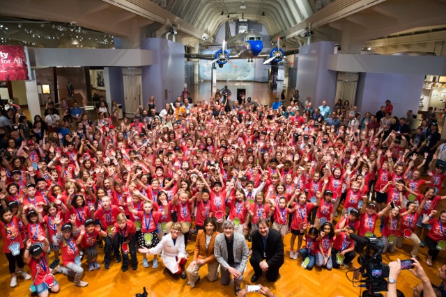 A group shot of the 437 student inventors at the National Invention Convention and Entrepreneurship Expo.