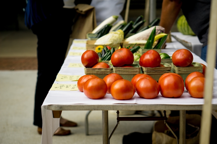 Produce at an M Farmers Market.