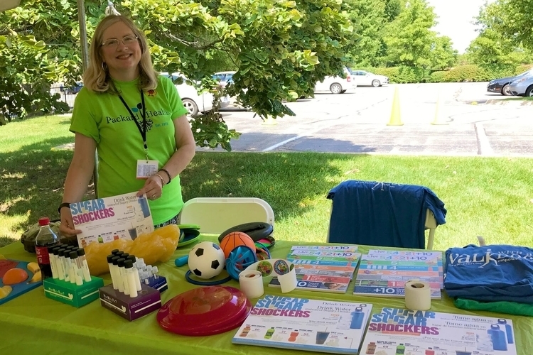 Karen Koeppe, Packard Health certified diabetes educator and registered dietitian, at last year's Healthy Kids Fair.