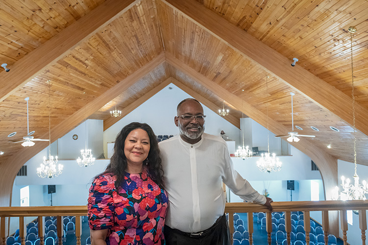 Pastor Linda Johnson and Bishop Roger Johnson at Christian Faith Church