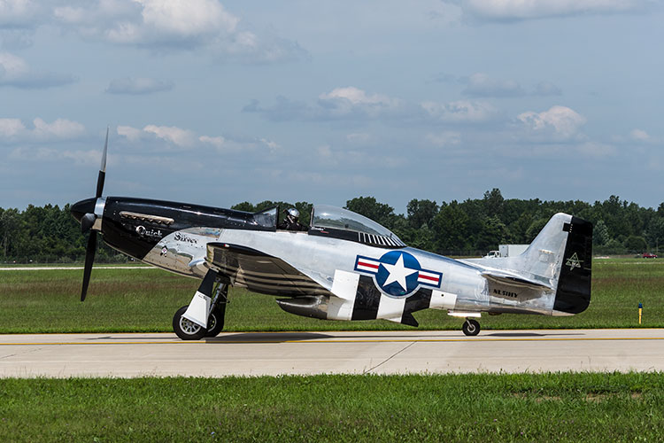 A North American P-51 Mustang at Thunder Over Michigan