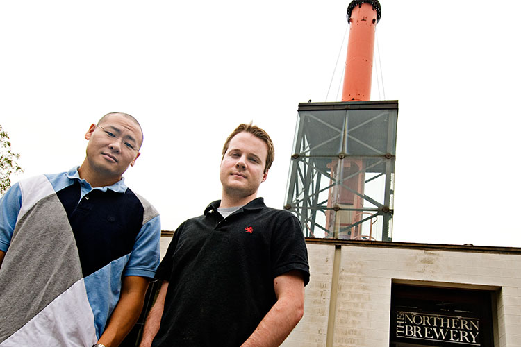 Dug Song and Jon Oberheide of then Scio Security at the Tech Brewery in 2010