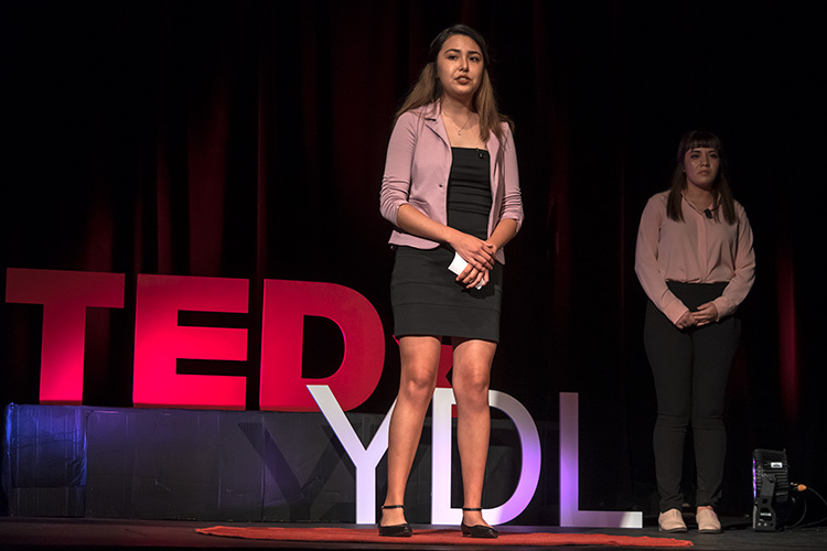 Zereth Bustamante Luevano and Pamela Mercado Garcia at TEDxYDL