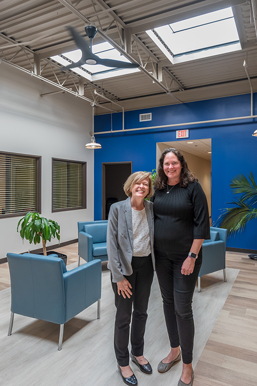 Ann Routt and Alyson Robbins at the Smith Furniture Building