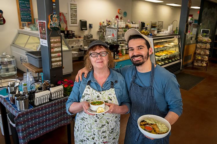 El Harissa Market Cafe co-owner Susan Thomas and her son Yusef Houamed