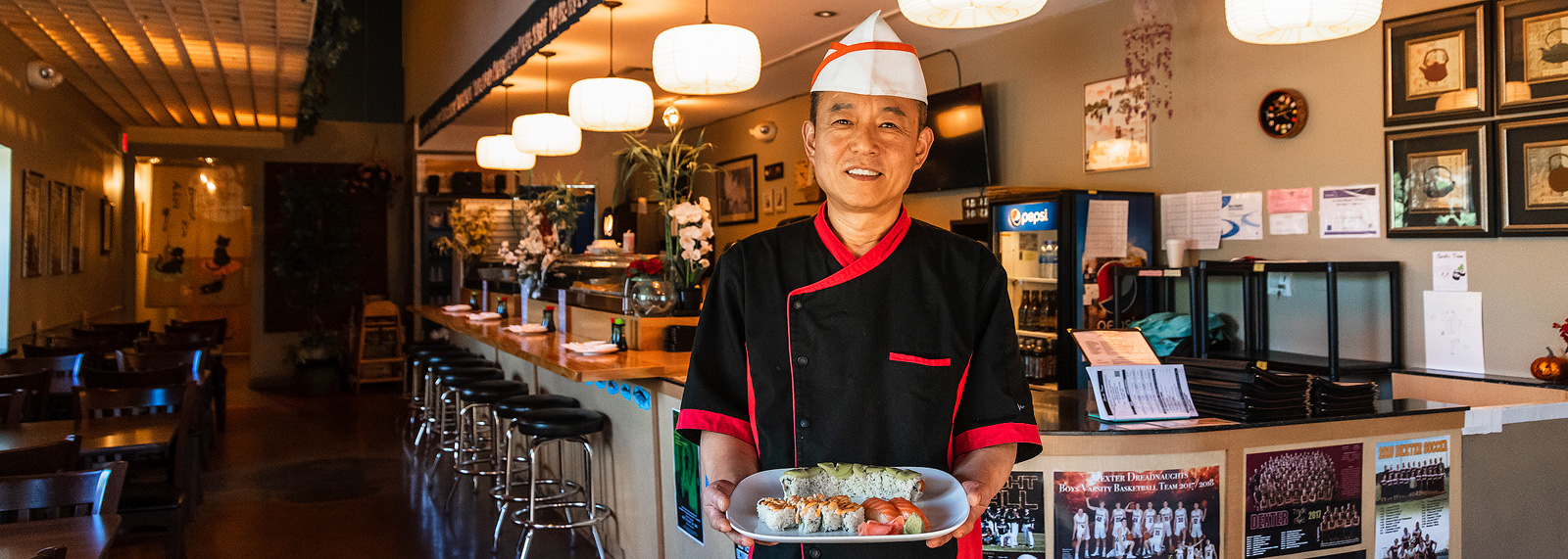 Sushi Time owner Min Kee Kang