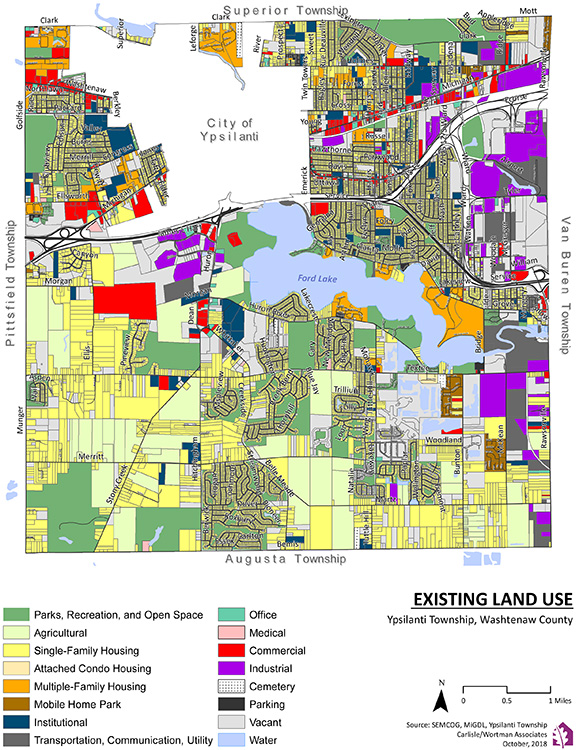 Existing land use in Ypsilanti Township