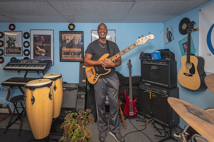 Maurice Stovall Sr., chair of the Gault Village Neighborhood Association at his School of Music