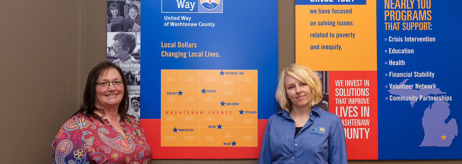 Sheila Pedersen and Amanda Reel of United Way Washtenaw