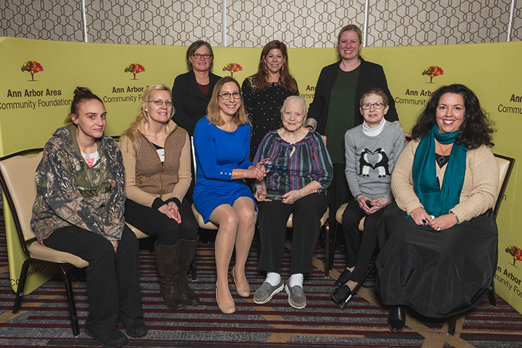 YMOW and Habitat For Humanity of Huron Valley after winning the Vital Seniors grand prize