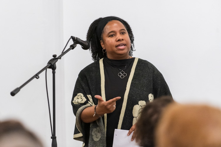 Dyann Logwood at the Ypsi Storytelling Night