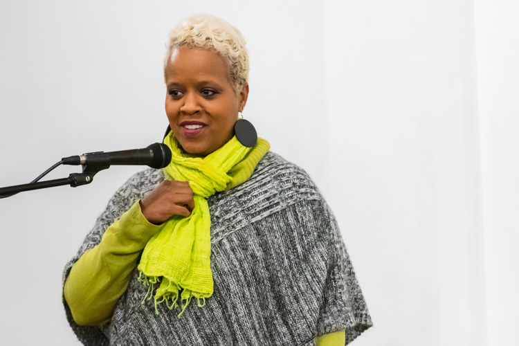 Yodit Mesfin Johnson at the Ypsi Storytelling Night