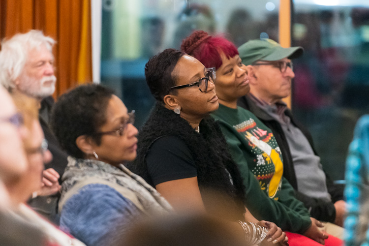 Audience members at the Ypsi Storytelling Night