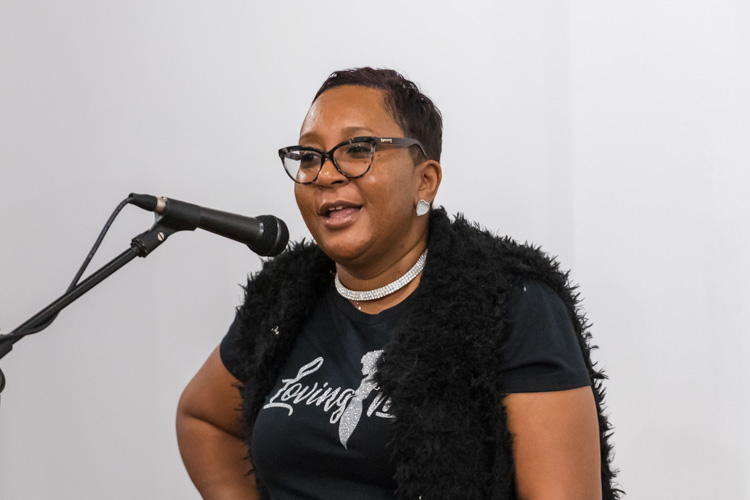 Cherisa Allen at the Ypsi Storytelling Night