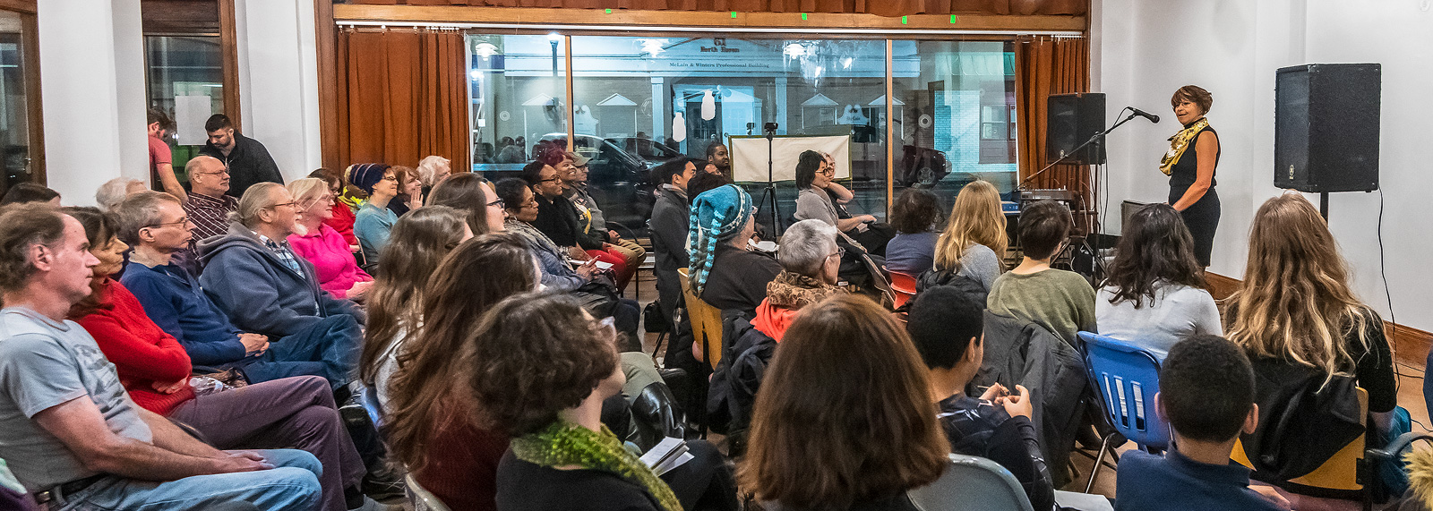 Heather Neff at the Ypsi Storytelling Night