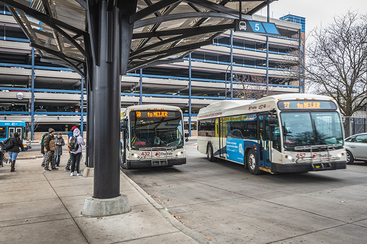 The Blake Transit Center in downtown Ann Arbor