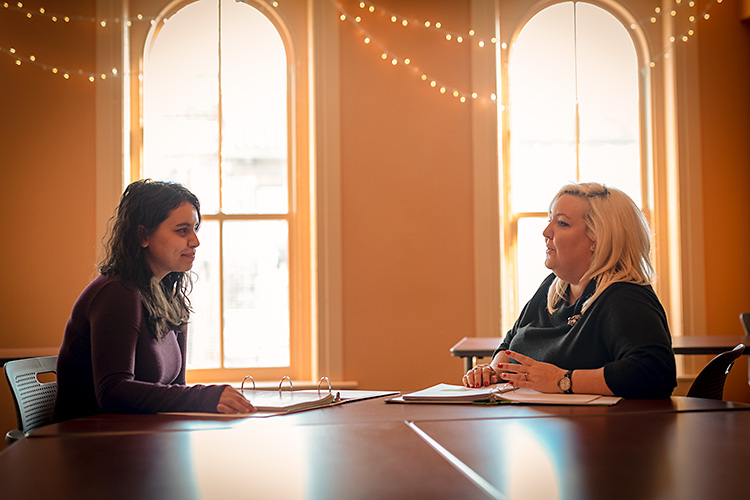 Cecilia Aguilar and Jen MacLeod at Corner Health Center