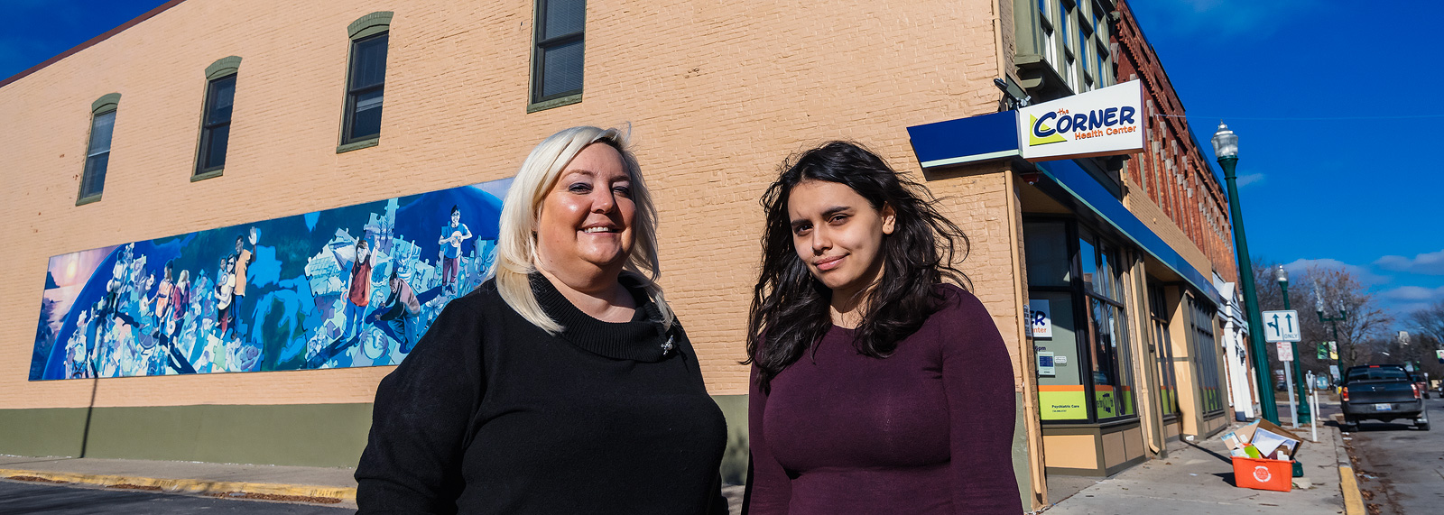 Jen MacLeod and Cecilia Aguilar at Corner Health Center