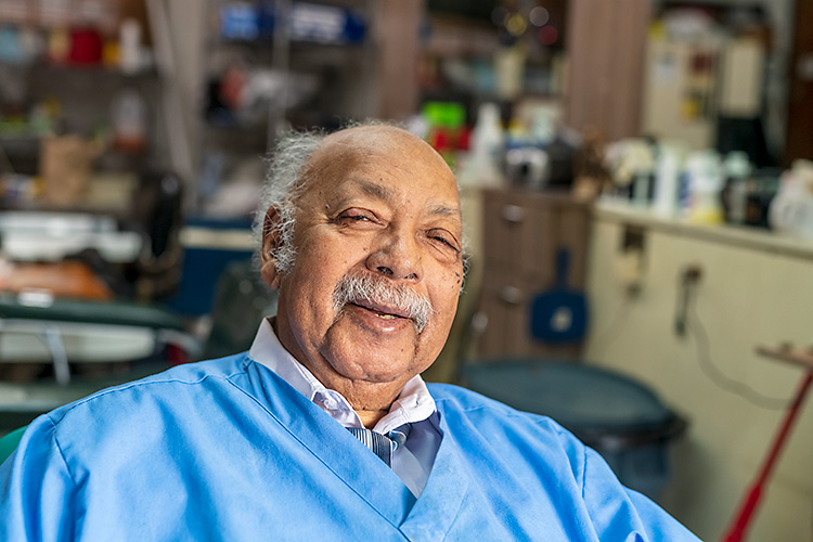 Owner Edward Currie at Currie's Barber Shop