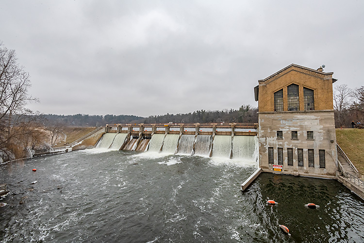 The Barton Dam on the Huron River