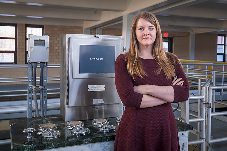 Ann Arbor drinking water quality manager Sarah Page at the Ann Arbor Water Treatment Plant