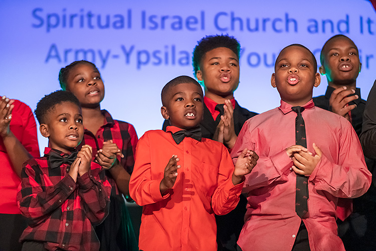 The Spiritual Israel Church and Its Army-Ypsilanti Youth Choir at the inaugural MLK Gospel Fest