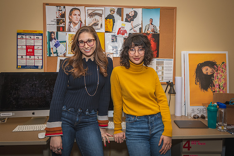 Serena Pergola and Liv Velarde at the SHEI offices