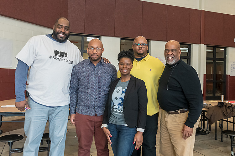 Shamar Herron, Emmanuel Jones, Tabitha Bentley, Marcus Johnson and Darryl Johnson of WMBK