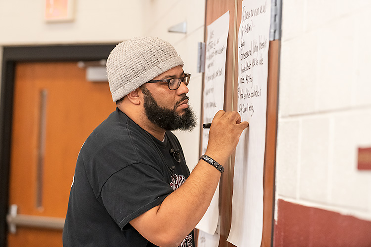 Washtenaw My Brother's Keeper 50 Strong breakfast at the former Willow Run Middle School