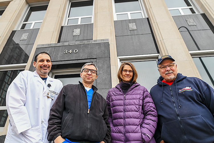 Former Ann Arbor News staffers Kevin Ryan, Elli Gurfinkel, Amy Whitesall and Roger Lelievre