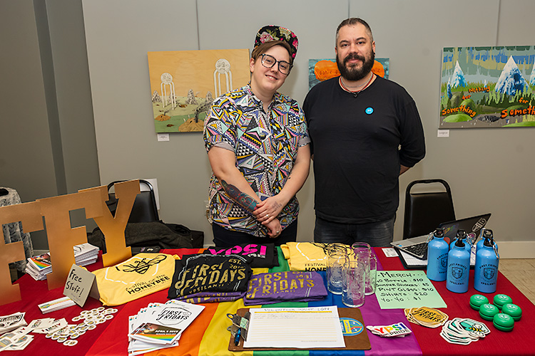 Elize Jekabson and Victor Foshion of First Fridays Ypsilanti at the Do (something) pop up shop