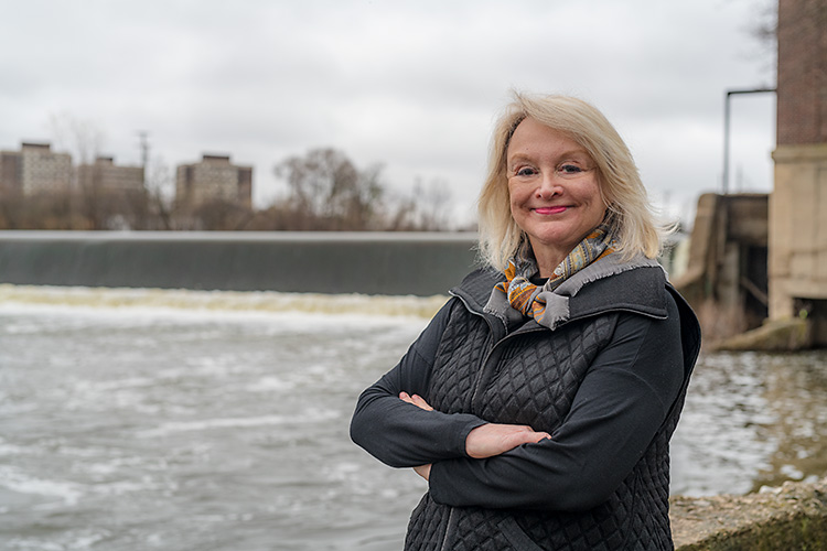 Margery Dosey at the Peninsular Dam