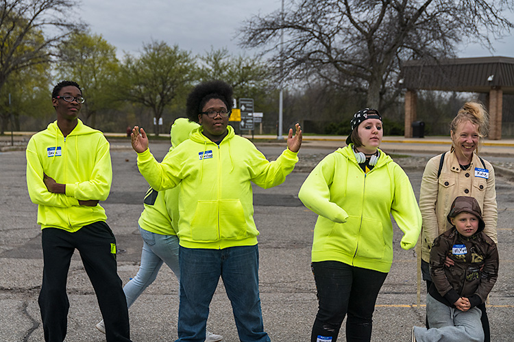Y-Fi's Red Rover event at the YCHS parking lot.