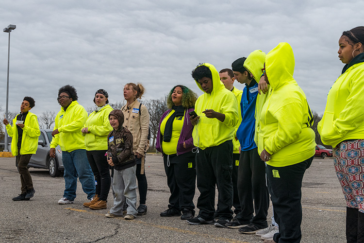 Y-Fi's Red Rover event at the YCHS parking lot.